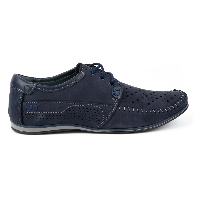KOMODO Sapatos masculinos mocassins 875 verão azul marinho