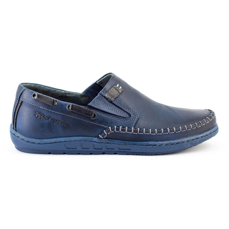 Polbut Sapatos masculinos mocassins J68 / 4 azul marinho