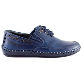 Polbut Sapatos masculinos mocassins J69 azul marinho Polbut Sapatos masculinos mocassins J69 azul marinho