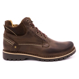 KOMODO Sapatos masculinos, botas de neve com isolamento 885 marrom
