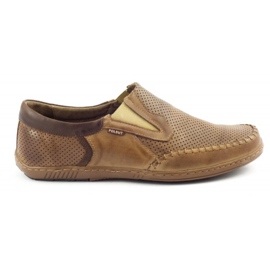 Sapatos masculinos perfurados JO29P marrom