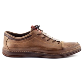 Polbut Sapatos masculinos de couro casual K22 marrom