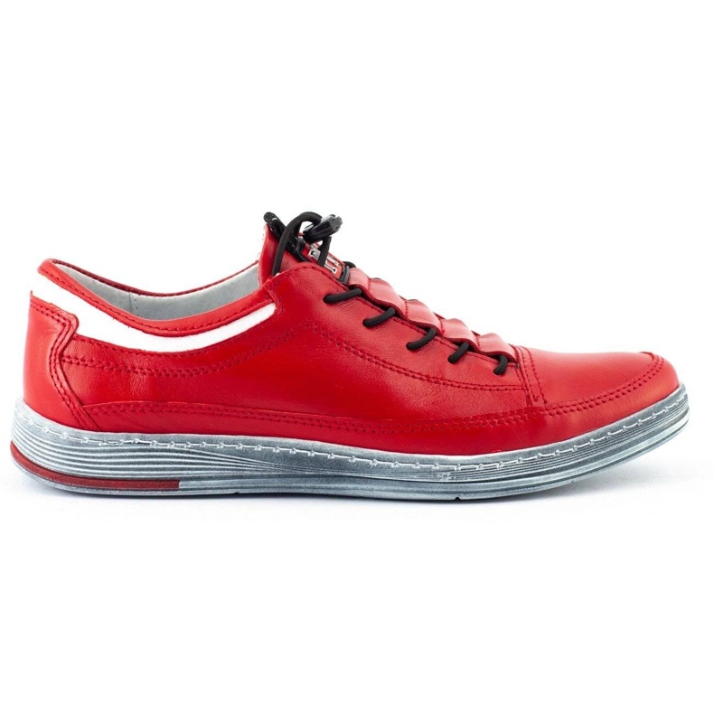 Polbut Sapatos casuais masculinos de couro K22 vermelho