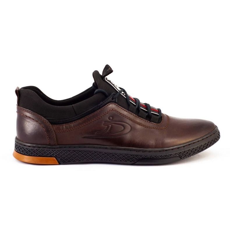Polbut Sapatos masculinos de couro casual K24 marrom castanho