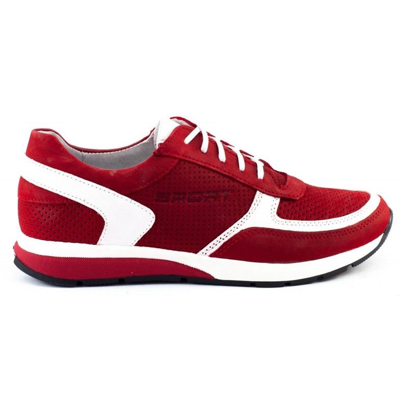 Polbut Calçados esportivos masculinos C47P vermelho com branco multicolorido