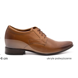 Olivier Sapatos formais masculinos P11 aumentando marrom