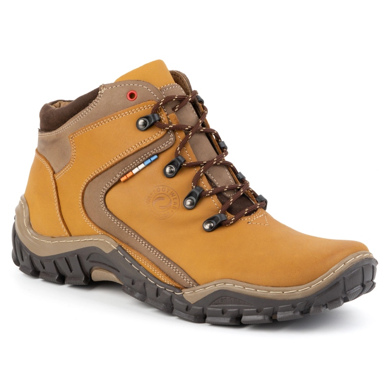 Olivier Sapatos de inverno masculino 129 amarelos