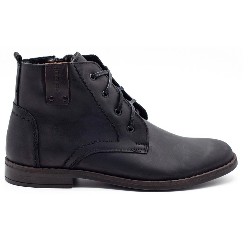 Polbut Botas de inverno masculinas negras c20 preto
