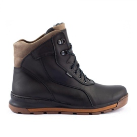 Polbut Sapatos de inverno masculinos negros J63s preto