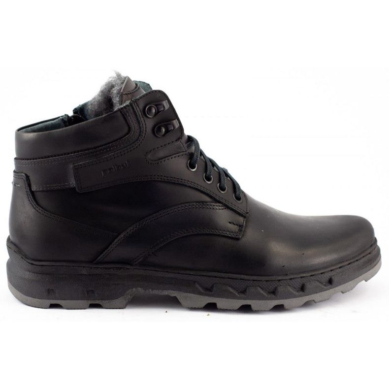 Polbut Botas de inverno masculinas negras J60S preto