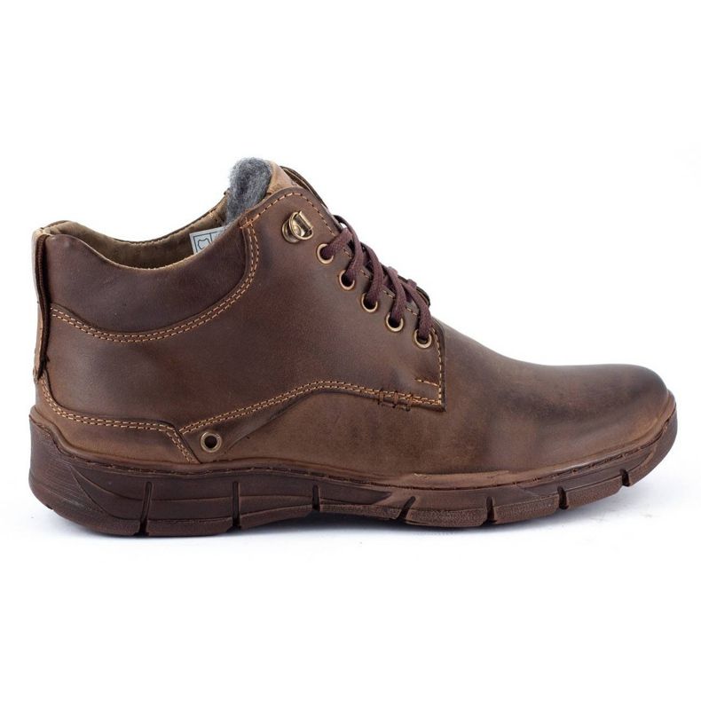 Polbut Sapatos de inverno masculinos J64S marrom castanho