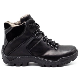 KENT Sapatos de inverno masculino Botas de neve 119, trekking preto