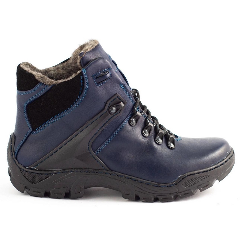 KENT Sapatos de inverno masculino Botas de neve 119, trekking, azul marinho