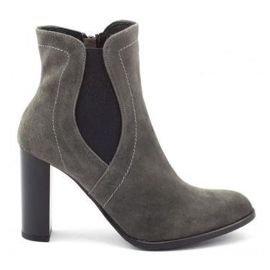 Lizard Botas femininas Lagarto 04432 cinza escuro