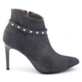Botas femininas Neścior 092-R grafite camurça preto