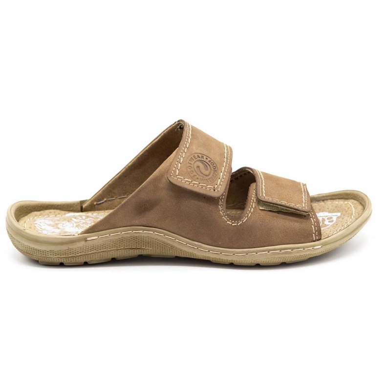 Chinelos masculinos 048 marrom castanho