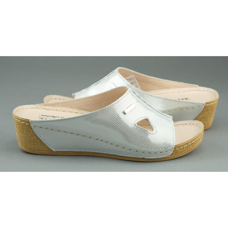 Tyche Chinelos cunha 590 branco e prata