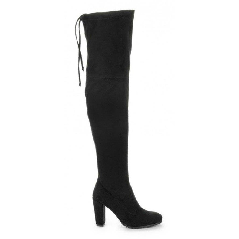 Saway Botas pretas para mulheres no posto KM229 preto