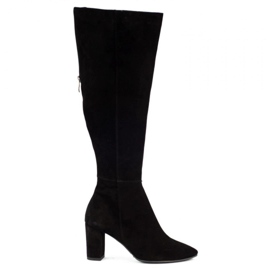 Neścior Botas femininas de inverno 078-T pretas preto