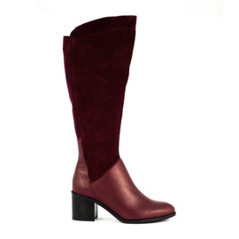 Dolce Pietro Botas femininas de inverno 2051 bordô vermelho multicolorido
