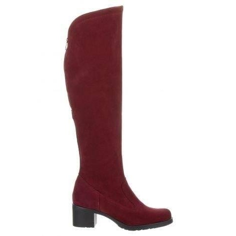 Olivier Botas isoladas Agnes bordô vermelho