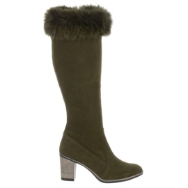 Olivier Diana botas isoladas com pele verde