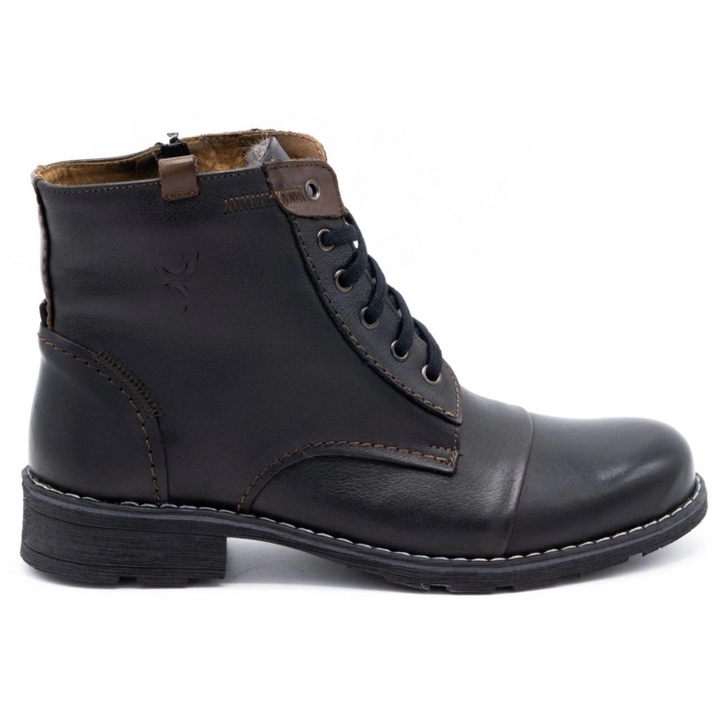 Olivier 312 botas de neve pretas masculinas preto