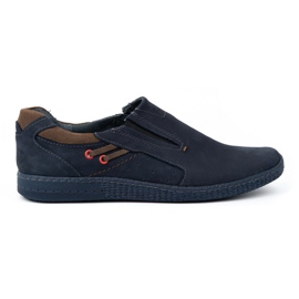 KOMODO Mocassins masculinos 862L azul marinho