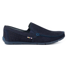 KOMODO Mocassins masculinos 890 azul marinho