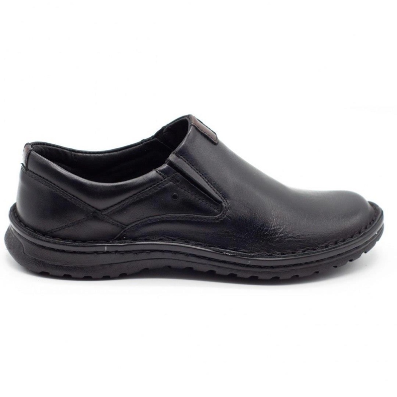 Joker Mocassins de couro preto masculino 382