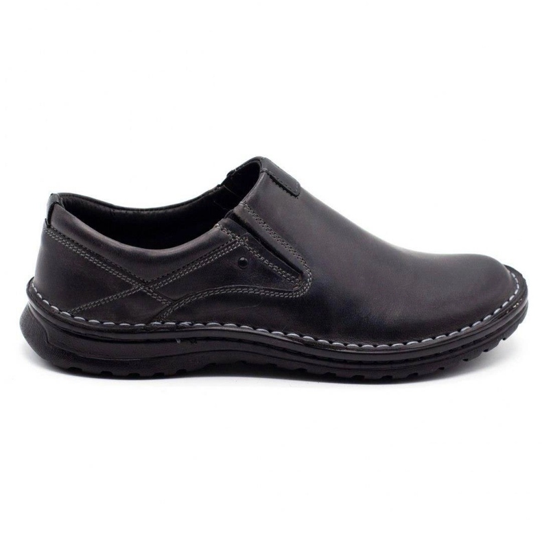Joker Mocassins de couro cinza masculino 382