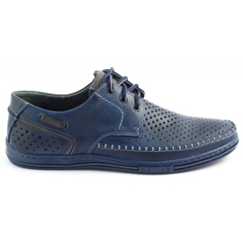 Polbut Sapatos perfurados masculinos J44L Pł azul marinho azul-marinho
