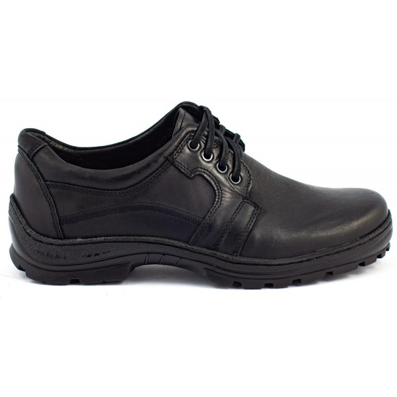 Polbut Sapatos masculinos casuais pretos K19
