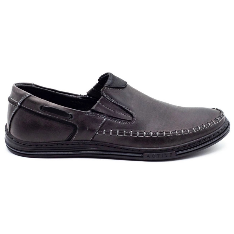 Polbut Sapatos masculinos mocassins 09 cinza