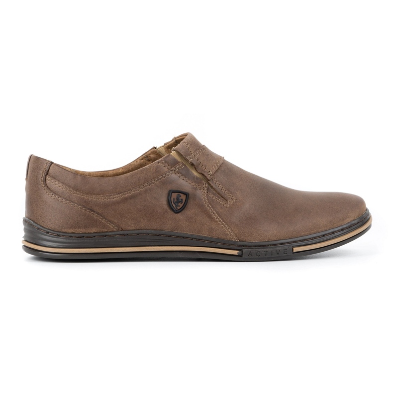 Polbut Brogues masculino, couro 362 marrom castanho