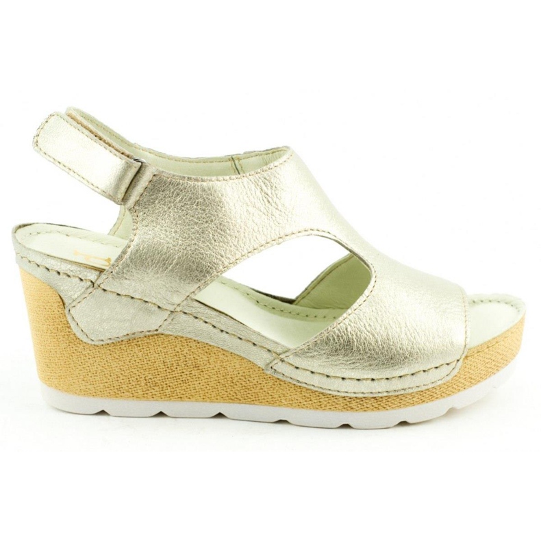 Dolce Pietro Sandálias de cunha 0888 ouro platina dourado