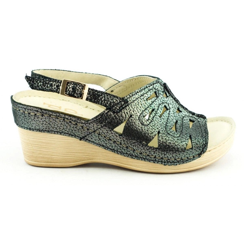 Dolce Pietro Sandálias cunha 2216 pretas preto