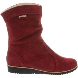 Olivier Botas de couro aquecidas por Emi Burgundy vermelho