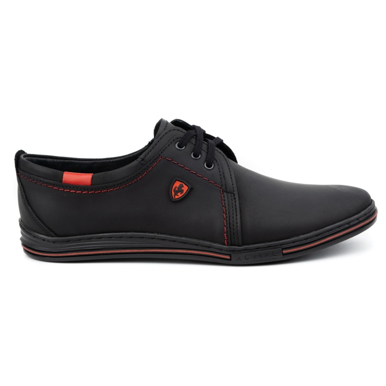 Polbut Sapatos de couro masculinos 343 pretos