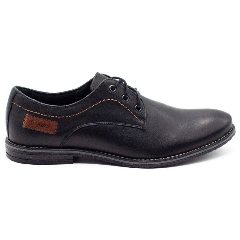 ABIS Sapatos masculinos de couro 4149 grão preto