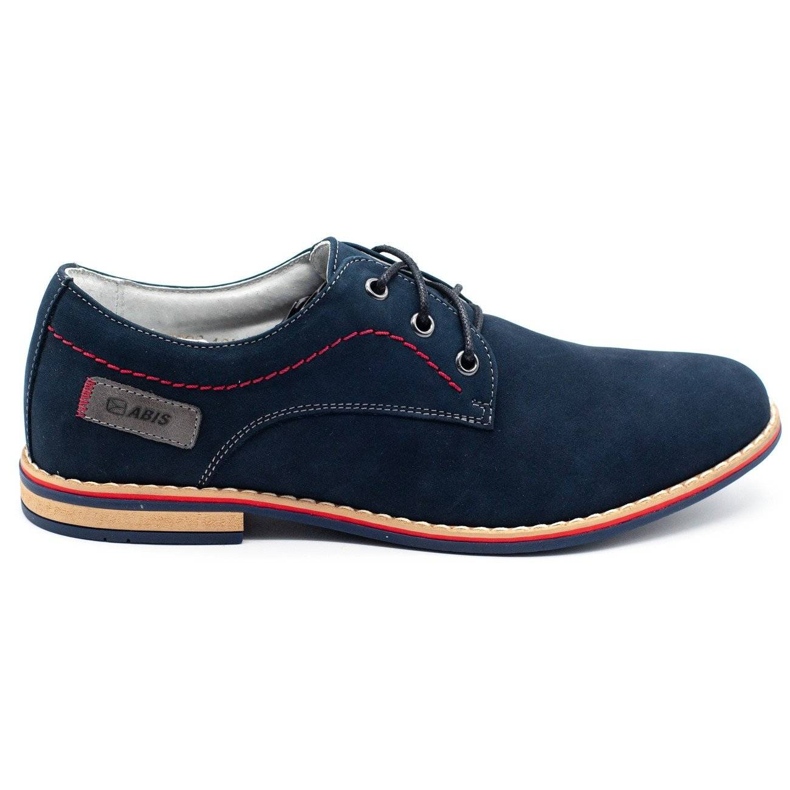 ABIS Sapatos masculinos de couro 4149 GR / B azul marinho multicolorido