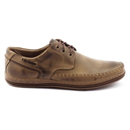 Polbut Sapatos masculinos de couro J44PŁ marrom