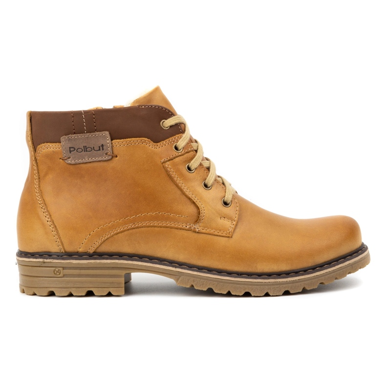 Polbut Botas de neve masculinas J35 vermelhas laranja