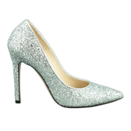 Neścior Alfinetes de glitter prateados 101 prata