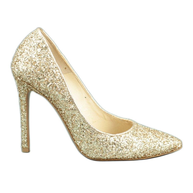 Neścior 101 alfinetes de glitter dourados