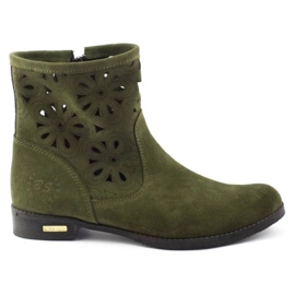 Olivier Botas Alice verdes com bordados confortáveis Olivier Botas Alice verdes com bordados confortáveis