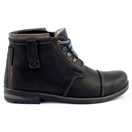 Olivier Botas de inverno masculinas, botas de neve 120 pretas preto