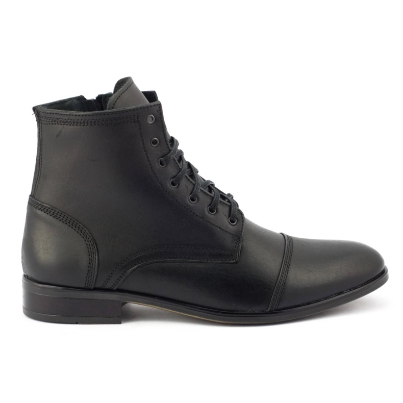 KENT Botas masculinas de couro Chelsea 287D Św pretas preto
