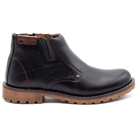 Olivier Botas de neve 815 granulação preta com marrom preto