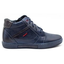 Polbut Sapatos de inverno masculino J47S azul marinho azul-marinho